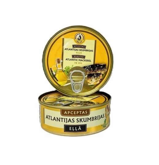 Apceptas Atlantijas skumbrijas eļļā